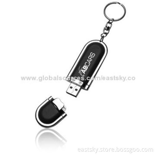 Leather Promotional Thumb Drive ESU-L09, Customized Casing Colors